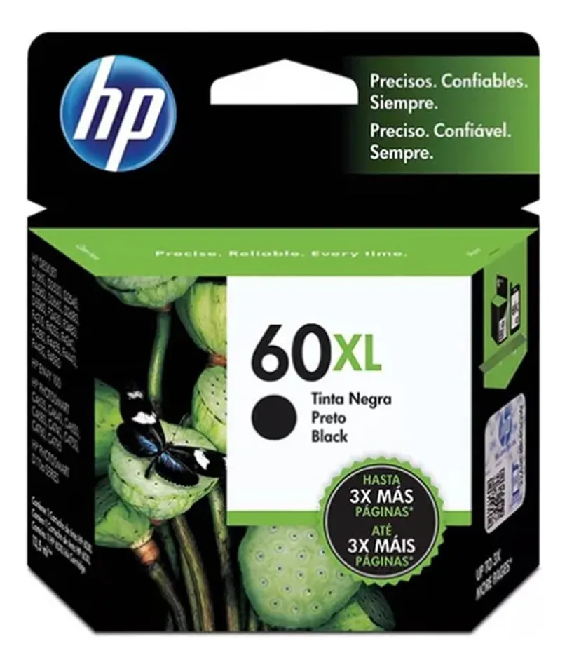 Cartucho De Tinta Hp 60xl Negra Original
