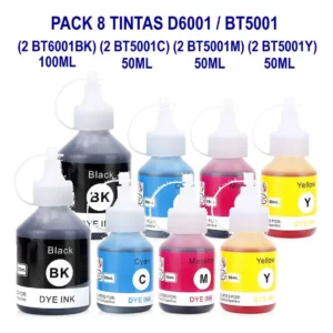 Pack 8 Tintas Refill-ink Para Brother Bt6001/bt5001