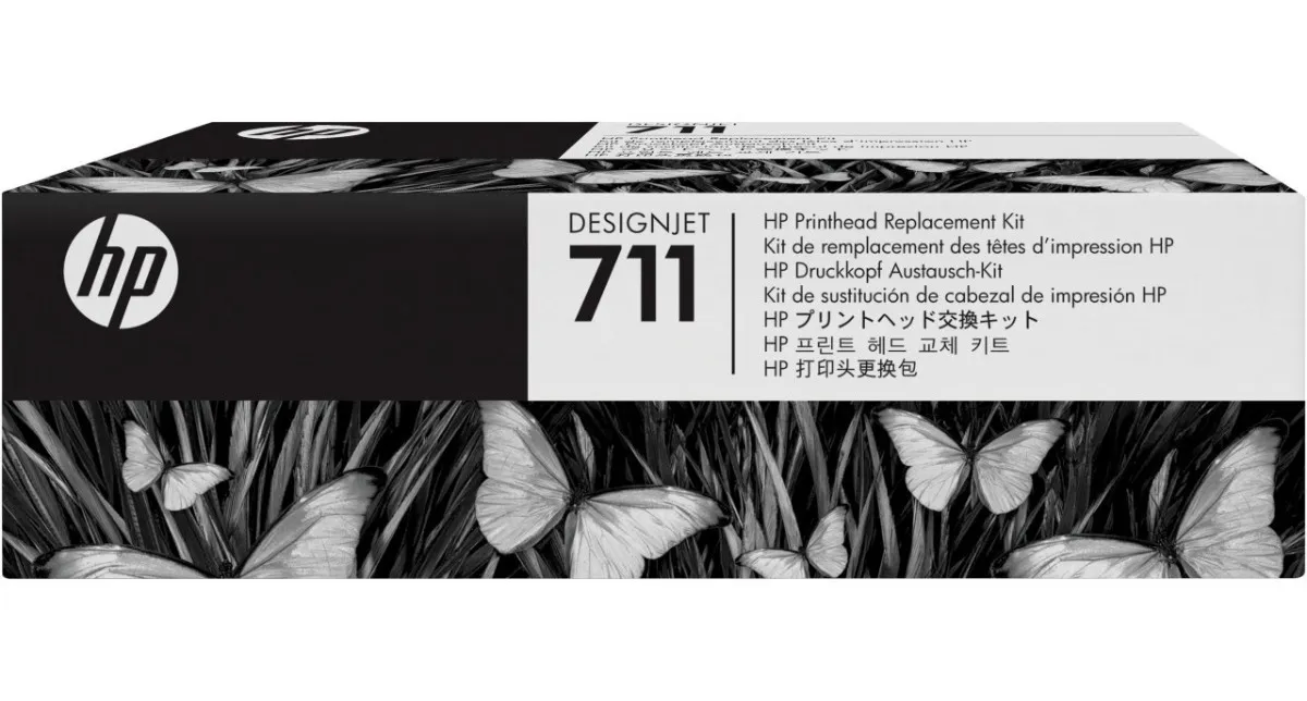 Kit Cabezal + 4 Tintas Hp 711 Original C1q10a T120 T520 - Imagen 2